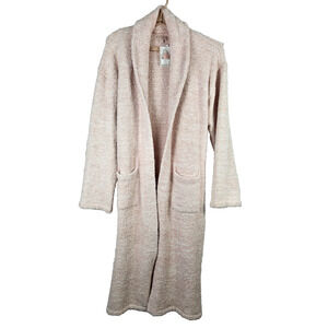 Barefoot Dreams Cozy Chic Heathered Robe Size 3 Dusty Rose / White Pink Long